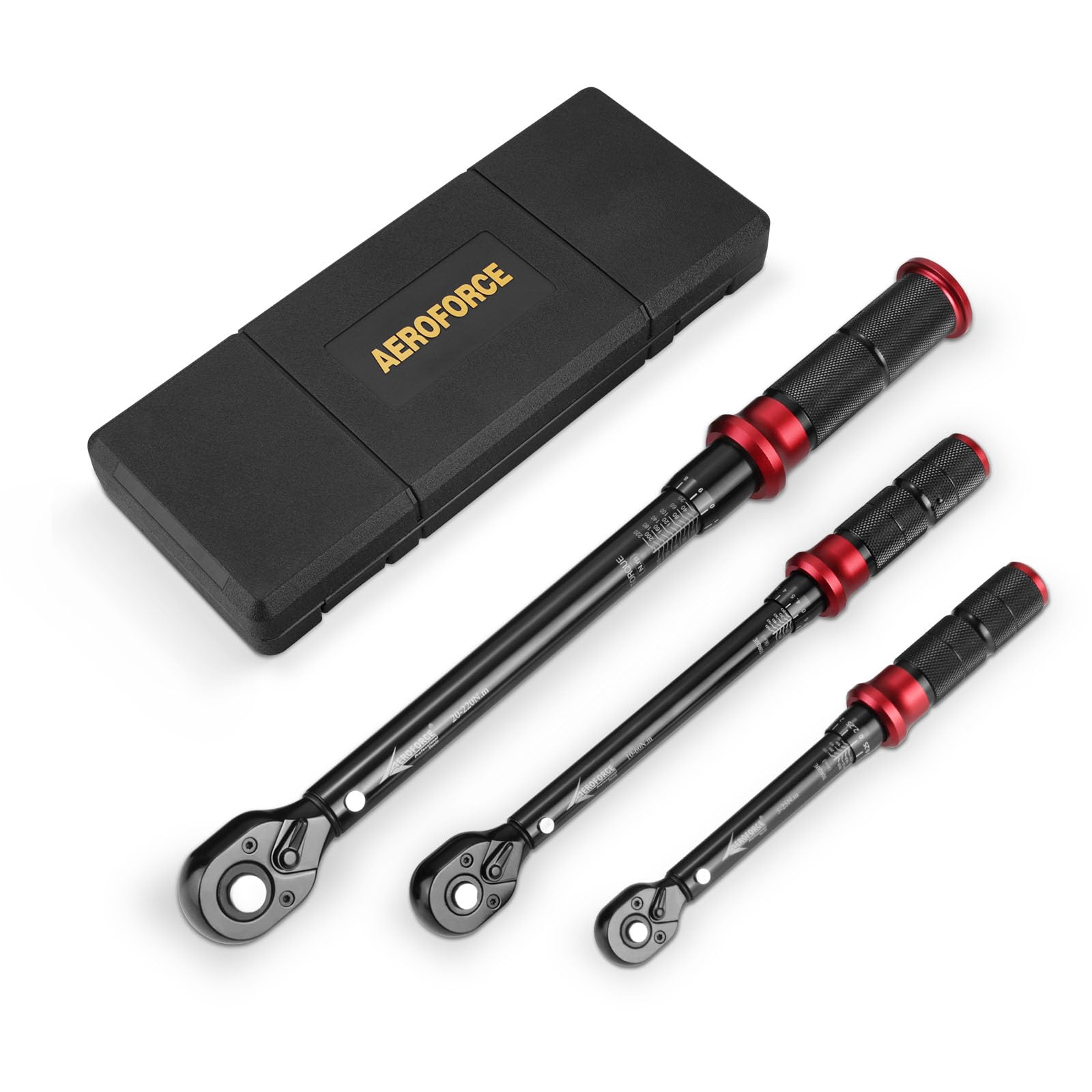 DEFLOW   Ｍsize AEROFORCE 1/4 & 3/8 & 1/2-inch Drive Click Torque Wrench